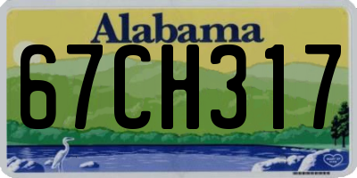 AL license plate 67CH317