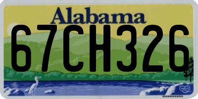 AL license plate 67CH326
