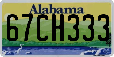 AL license plate 67CH333