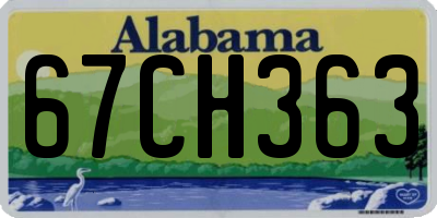 AL license plate 67CH363