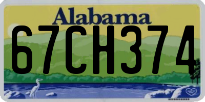 AL license plate 67CH374