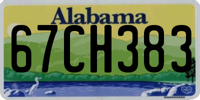 AL license plate 67CH383