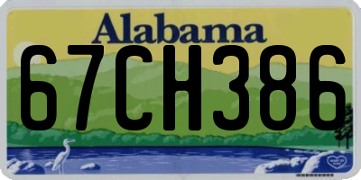 AL license plate 67CH386
