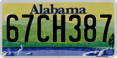 AL license plate 67CH387