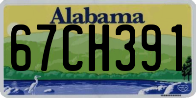 AL license plate 67CH391