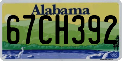 AL license plate 67CH392