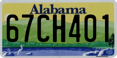 AL license plate 67CH401