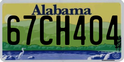 AL license plate 67CH404