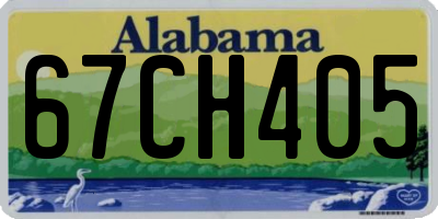 AL license plate 67CH405