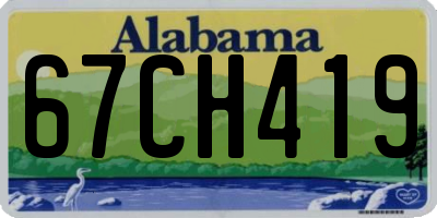 AL license plate 67CH419