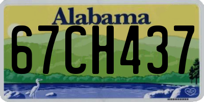 AL license plate 67CH437