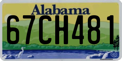 AL license plate 67CH481