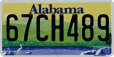 AL license plate 67CH489