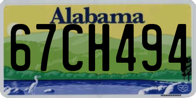 AL license plate 67CH494