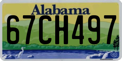 AL license plate 67CH497