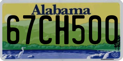 AL license plate 67CH500