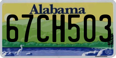 AL license plate 67CH503