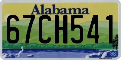 AL license plate 67CH541