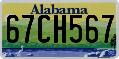 AL license plate 67CH567