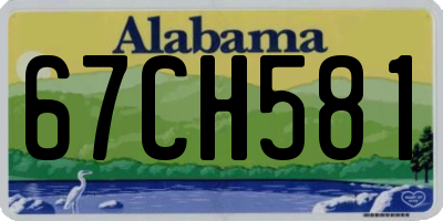 AL license plate 67CH581