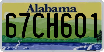 AL license plate 67CH601