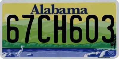 AL license plate 67CH603