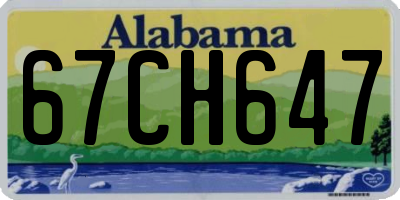AL license plate 67CH647