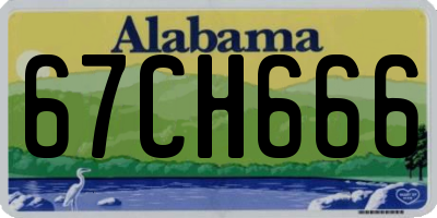 AL license plate 67CH666