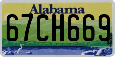 AL license plate 67CH669