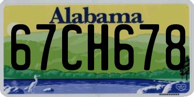 AL license plate 67CH678