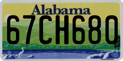 AL license plate 67CH680