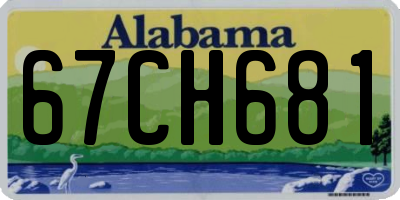 AL license plate 67CH681