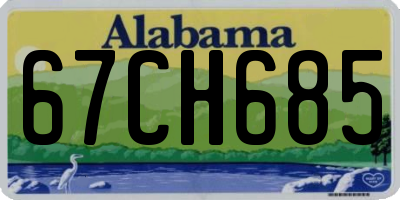 AL license plate 67CH685
