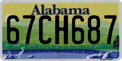 AL license plate 67CH687