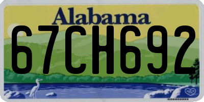 AL license plate 67CH692