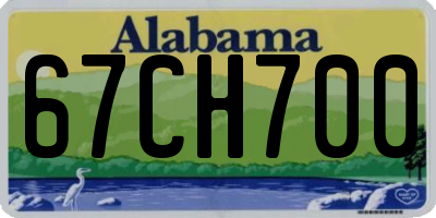 AL license plate 67CH700