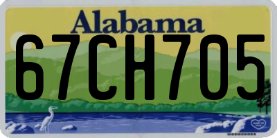 AL license plate 67CH705