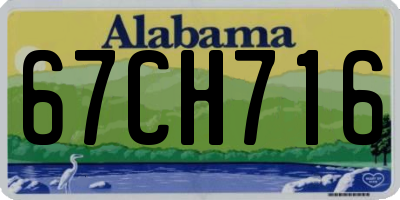 AL license plate 67CH716
