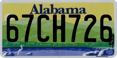 AL license plate 67CH726