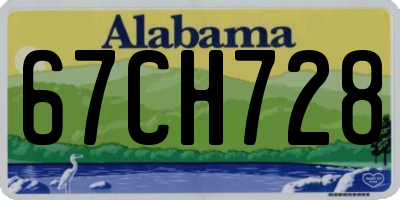AL license plate 67CH728