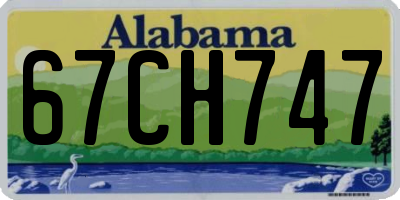 AL license plate 67CH747