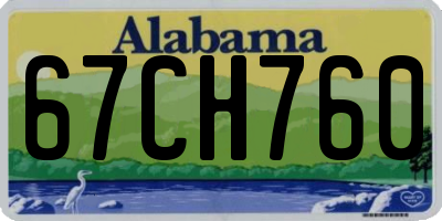 AL license plate 67CH760
