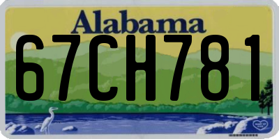 AL license plate 67CH781