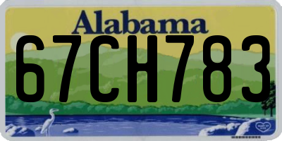 AL license plate 67CH783