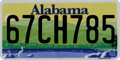 AL license plate 67CH785