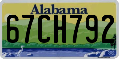 AL license plate 67CH792