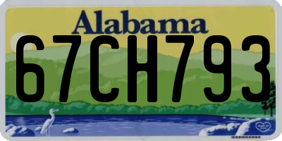 AL license plate 67CH793