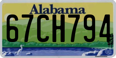 AL license plate 67CH794