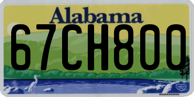 AL license plate 67CH800