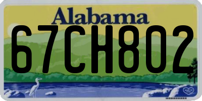 AL license plate 67CH802